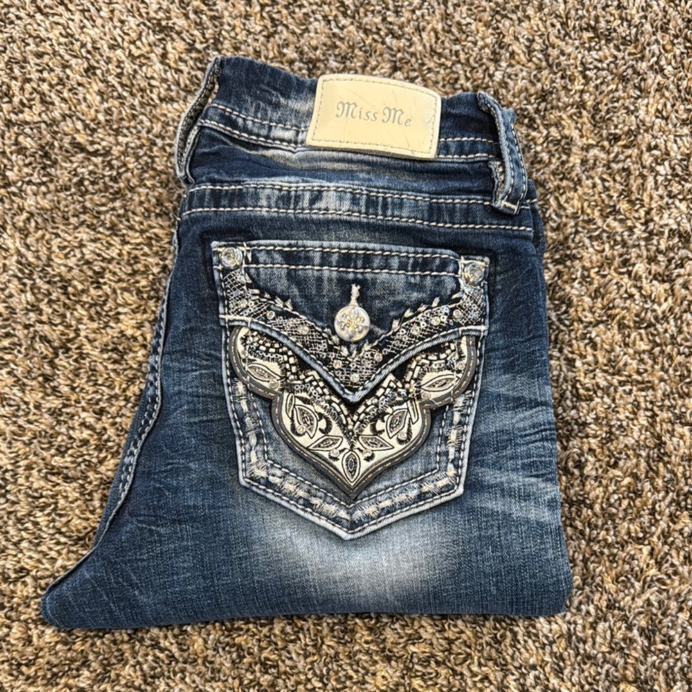 Miss Me Women's Blue Embellished Jeans